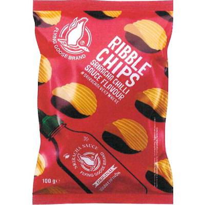 Chipsy ziemniaczane - Sriracha, karbowane 100g
